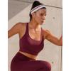 Ewedoos High Support Sports Bras for Women Adjustbale Supportive High Impact Sports Bra Push Up Workout Running Bras(Wine Red)