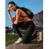 Ewedoos Hiking Pants Women Leggings with Zipper Pockets Water Resistant Workout Compression Leggings Tummy Control UPF50+(Black Leggings)