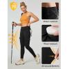 Ewedoos Hiking Pants Women Leggings with Zipper Pockets Water Resistant Workout Compression Leggings Tummy Control UPF50+(Black Leggings)