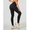 Ewedoos Hiking Pants Women Leggings with Zipper Pockets Water Resistant Workout Compression Leggings Tummy Control UPF50+(Black Leggings)