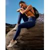 Ewedoos Hiking Pants Women Leggings with Zipper Pockets Water Resistant Workout Compression Leggings Tummy Control UPF50+(Blue Leggings)