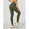 Ewedoos Hiking Pants Women Leggings with Zipper Pockets Water Resistant Workout Compression Leggings Tummy Control UPF50+(Dark Green Waterproof Leggings)