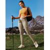Ewedoos Hiking Pants Women Leggings with Zipper Pockets Water Resistant Workout Compression Leggings Tummy Control UPF50+(Khaki Leggings)