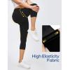 Ewedoos Jeggings for Women Pull on Capri Jeans High Waisted Stretchy Denim Jeans Capri Jeggings with Pockets Trendy Casual(Black)