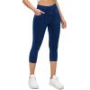 Ewedoos Jeggings for Women Pull on Capri Jeans High Waisted Stretchy Denim Jeans Capri Jeggings with Pockets Trendy Casual(Dark Blue)