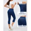 Ewedoos Jeggings for Women Pull on Capri Jeans High Waisted Stretchy Denim Jeans Capri Jeggings with Pockets Trendy Casual(Dark Blue)