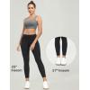 Ewedoos Leggings with 5 Pockets for Women Yoga Pants 25″/ 27″ Workout Leggings for Women Tummy Control Running(Black)