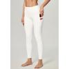 Ewedoos Leggings with 5 Pockets for Women Yoga Pants 25″/ 27″ Workout Leggings for Women Tummy Control Running(Cream White)