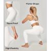 Ewedoos Leggings with 5 Pockets for Women Yoga Pants 25″/ 27″ Workout Leggings for Women Tummy Control Running(Cream White)