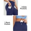 Ewedoos Leggings with 5 Pockets for Women Yoga Pants 25″/ 27″ Workout Leggings for Women Tummy Control Running(Navy)