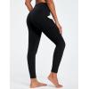 Ewedoos Leggings with Pockets for Women High Waisted Athletic Workout Compression Leggings Tummy Control Yoga Pants Women(Black)