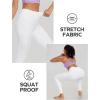 Ewedoos Leggings with Pockets for Women High Waisted Athletic Workout Compression Leggings Tummy Control Yoga Pants Women(Cream White)