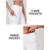 Ewedoos Leggings with Pockets for Women High Waisted Athletic Workout Compression Leggings Tummy Control Yoga Pants Women(Cream White)