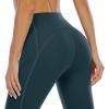 Ewedoos Leggings with Pockets for Women High Waisted Athletic Workout Compression Leggings Tummy Control Yoga Pants Women(Dark Green Leggings)