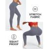Ewedoos Leggings with Pockets for Women High Waisted Athletic Workout Compression Leggings Tummy Control Yoga Pants Women(Gray)