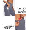 Ewedoos Leggings with Pockets for Women High Waisted Athletic Workout Compression Leggings Tummy Control Yoga Pants Women(Gray)