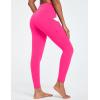 Ewedoos Leggings with Pockets for Women High Waisted Athletic Workout Compression Leggings Tummy Control Yoga Pants Women(Hot Pink)