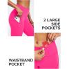 Ewedoos Leggings with Pockets for Women High Waisted Athletic Workout Compression Leggings Tummy Control Yoga Pants Women(Hot Pink)