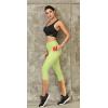 Ewedoos Leggings with Pockets for Women High Waisted Athletic Workout Compression Leggings Tummy Control Yoga Pants Women(Lime Green Capri)