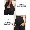 Ewedoos Maternity Pants for Women Stretchy Maternity Clothes Over The Belly Pregnancy Dress Work Pants with Pockets(Black)