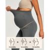 Ewedoos Maternity Pants for Women Stretchy Maternity Clothes Over The Belly Pregnancy Dress Work Pants with Pockets(Grey)