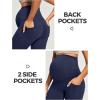 Ewedoos Maternity Pants for Women Stretchy Maternity Clothes Over The Belly Pregnancy Dress Work Pants with Pockets(Navy)
