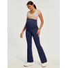 Ewedoos Maternity Pants for Women Stretchy Maternity Clothes Over The Belly Pregnancy Dress Work Pants with Pockets(Navy)