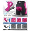 Ewedoos Padded Bike Shorts Women 4D Padding Cycling Shorts with Pocket Road Mountain Ride Womens Biking Bicycle Biker Shorts(Pink)