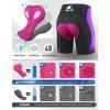 Ewedoos Padded Bike Shorts Women 4D Padding Cycling Shorts with Pocket Road Mountain Ride Womens Biking Bicycle Biker Shorts(Purple)
