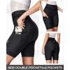 Ewedoos Padded Bike Shorts for Women With 4 Pockets, 4D Padding Cycling Shorts for 3H+ Rides, Bicycle Shorts(Black)