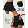 Ewedoos Pleated Tennis Skirt with Shorts Seamless High Waisted Skirt for Women Golf Athletic Skirt Skorts with Pocket(Black)