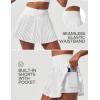 Ewedoos Pleated Tennis Skirt with Shorts Seamless High Waisted Skirt for Women Golf Athletic Skirt Skorts with Pocket(Bright White)