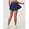 Ewedoos Pleated Tennis Skirt with Shorts Seamless High Waisted Skirt for Women Golf Athletic Skirt Skorts with Pocket(Classic Navy)