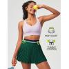 Ewedoos Pleated Tennis Skirt with Shorts Seamless High Waisted Skirt for Women Golf Athletic Skirt Skorts with Pocket(Club Green)