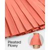 Ewedoos Pleated Tennis Skirts for Women Athletic Skirt with Shorts Underneath Skorts for Woman with Pockets for Golf(Burnt Coral)