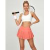 Ewedoos Pleated Tennis Skirts for Women Athletic Skirt with Shorts Underneath Skorts for Woman with Pockets for Golf(Burnt Coral)