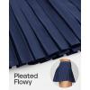 Ewedoos Pleated Tennis Skirts for Women Athletic Skirt with Shorts Underneath Skorts for Woman with Pockets for Golf(Dark Blue)