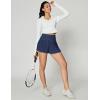 Ewedoos Pleated Tennis Skirts for Women Athletic Skirt with Shorts Underneath Skorts for Woman with Pockets for Golf(Dark Blue)