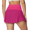 Ewedoos Pleated Tennis Skirts for Women Athletic Skirt with Shorts Underneath Skorts for Woman with Pockets for Golf(Hot Pink)