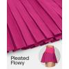 Ewedoos Pleated Tennis Skirts for Women Athletic Skirt with Shorts Underneath Skorts for Woman with Pockets for Golf(Hot Pink)