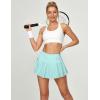 Ewedoos Pleated Tennis Skirts for Women Athletic Skirt with Shorts Underneath Skorts for Woman with Pockets for Golf(Mint Green)