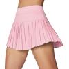 Ewedoos Pleated Tennis Skirts for Women Athletic Skirt with Shorts Underneath Skorts for Woman with Pockets for Golf(Pink)
