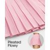 Ewedoos Pleated Tennis Skirts for Women Athletic Skirt with Shorts Underneath Skorts for Woman with Pockets for Golf(Pink)