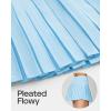 Ewedoos Pleated Tennis Skirts for Women Athletic Skirt with Shorts Underneath Skorts for Woman with Pockets for Golf(Sky Blue)