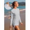 Ewedoos Rash Guard for Women UPF 50+ Sun Protection Clothing Swim Shirts for Woman SPF Shirts Long Sleeve UV Sun Shirts(Grey)