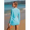 Ewedoos Rash Guard for Women UPF 50+ Sun Protection Clothing Swim Shirts for Woman SPF Shirts Long Sleeve UV Sun Shirts(Light Blue)