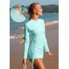 Ewedoos Rash Guard for Women UPF 50+ Sun Protection Clothing Swim Shirts for Woman SPF Shirts Long Sleeve UV Sun Shirts(Light Green)