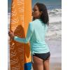 Ewedoos Rash Guard for Women UPF 50+ Sun Protection Clothing Swim Shirts for Woman SPF Shirts Long Sleeve UV Sun Shirts(Light Green)