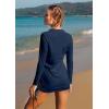 Ewedoos Rash Guard for Women UPF 50+ Sun Protection Clothing Swim Shirts for Woman SPF Shirts Long Sleeve UV Sun Shirts(Navy Blue)