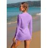 Ewedoos Rash Guard for Women UPF 50+ Sun Protection Clothing Swim Shirts for Woman SPF Shirts Long Sleeve UV Sun Shirts(Purple)